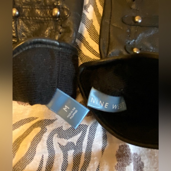 EUC Nine West Women’s Black Leather gloves lot of 3 pair size M - Picture 9 of 13